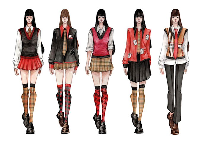 draw fashion illustration for you
