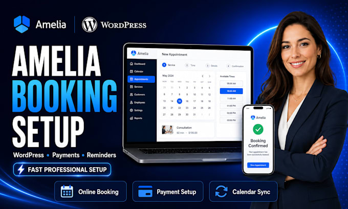 set up amelia booking plugin and payments on wordpress