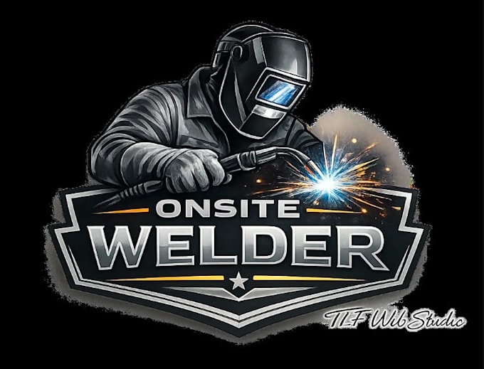 design creative welder mascot logo with unique creativity design