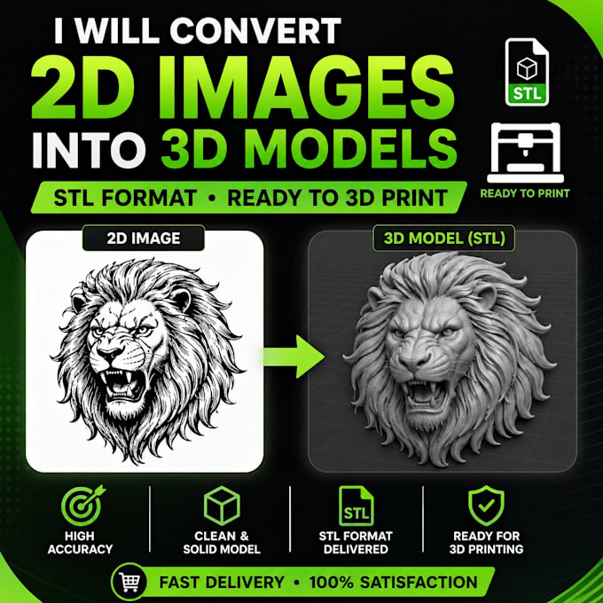 convert your 2d image into a 3d model stl or 3mf for 3d printing
