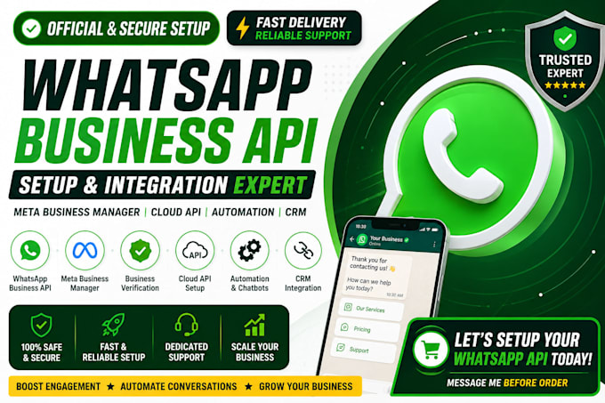 setup whatsapp business API, waba setup, meta bm, cloud API CRM and automation