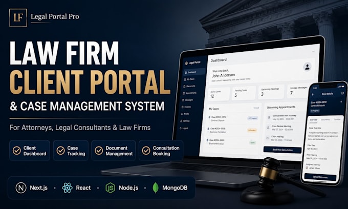 build a secure law firm web application and client portal