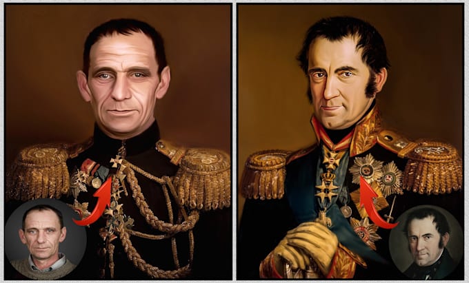 make digital royal renaissance painting portrait