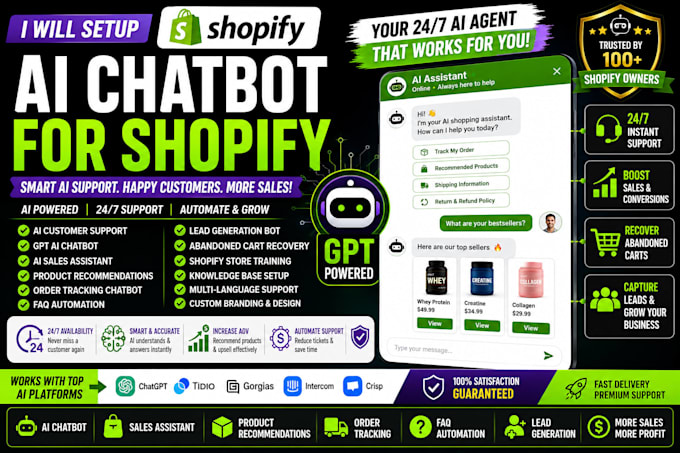 shopify ai chatbot gpt chatbot shopify customer support sales agent lead capture