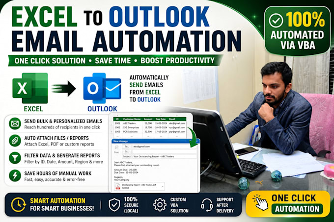 build excel to send automatic outlook emails
