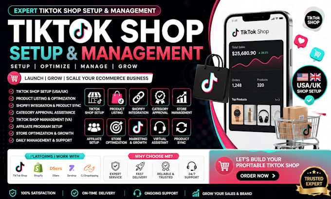 create tiktok shop usa llc setup and complete store management product listing