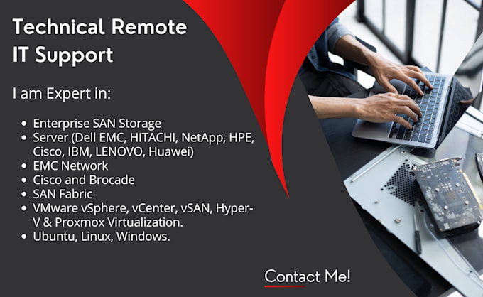 work on servers, san switches, dell, hp, huawei, network switch