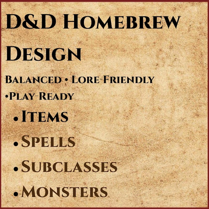 design custom and balanced dnd homebrew for your campaigns