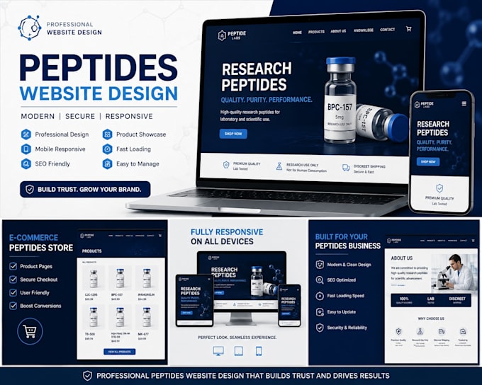 design a professional peptides website with wordpress