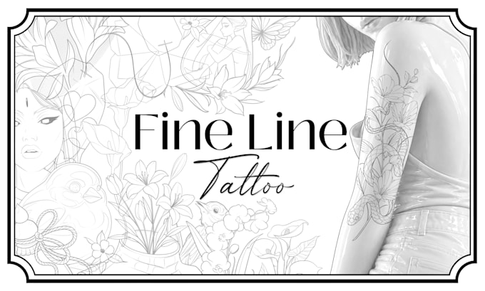 design a delicate custom fine line tattoo