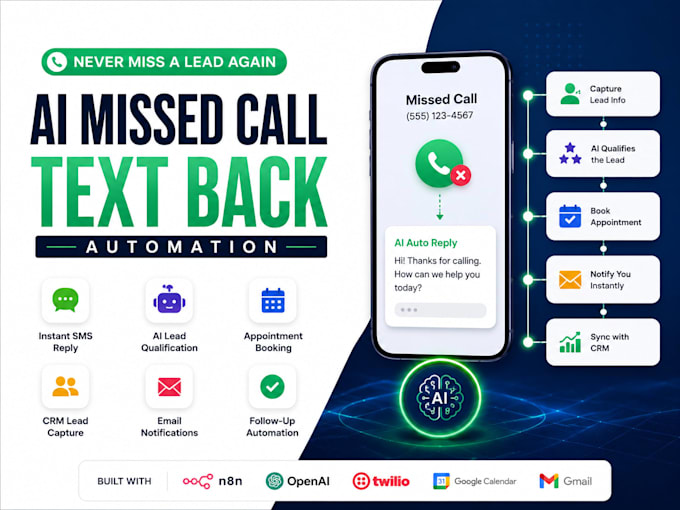 automate missed call text responses with ai