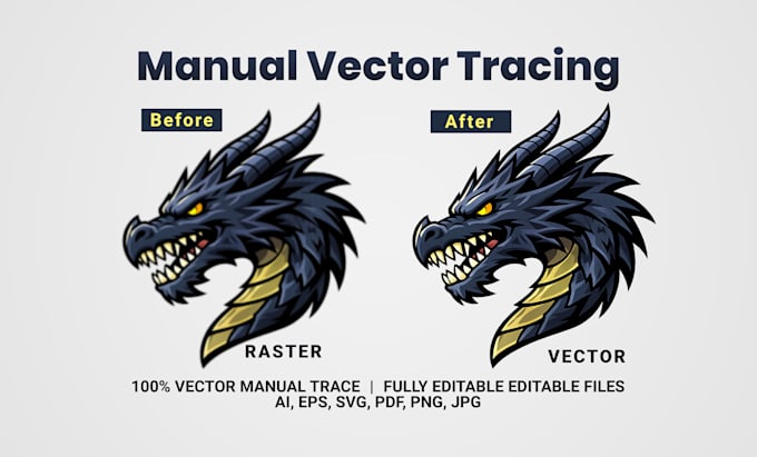manual vector tracing, convert image to vector file