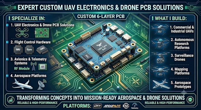 design drone electronics, uav hardware,quadcopter,aerospace avionics solutions