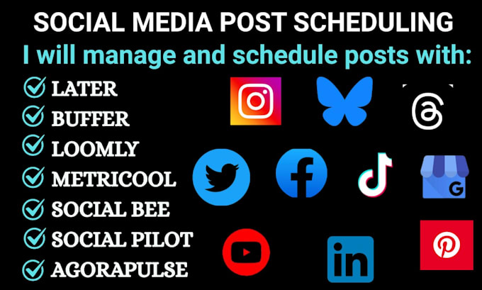 schedule your social media post with later loomly buffer metricool socialbee