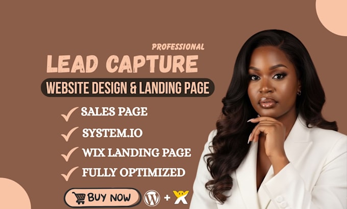 lead capture page wix landing page systemio