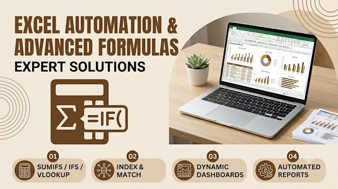 create advanced excel formulas, automation, and dashboards