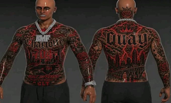 develop fivem custom ped , fivem clothing, custom tattoo, chain