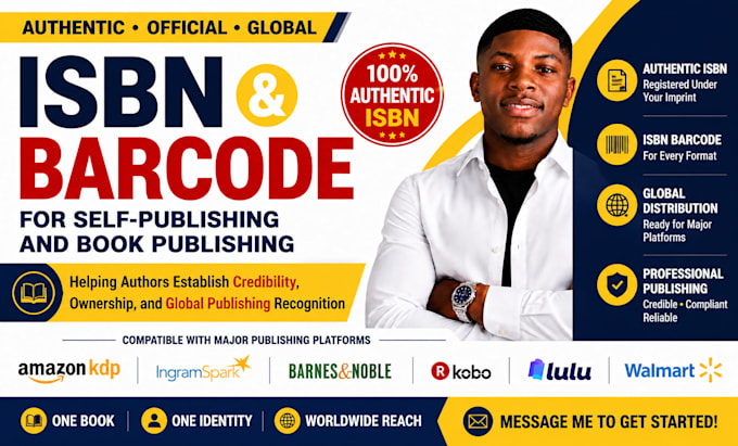 assign isbn registration and barcodes for your self published book