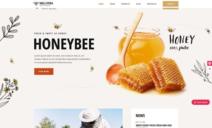 design squarespace beekeeper website herbal eco product brand website