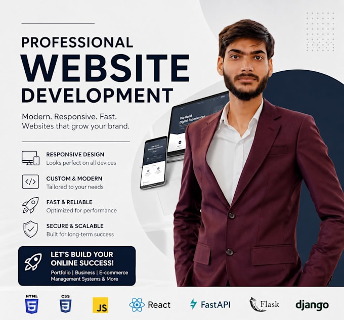 Build a modern responsive website for your business or portfolio by ...