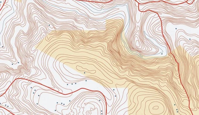 custom 3d topographic contour map using arcgis, dem mapping and elevation data