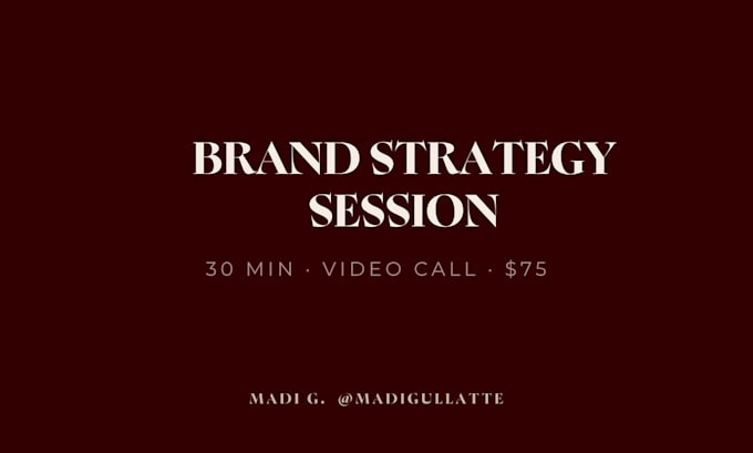 do a brand strategy consultation