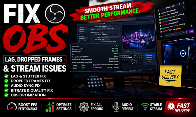 fix and optimize obs studio for quality livestreaming