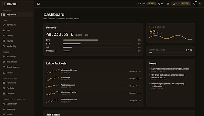 develop a high performance python trading bot or crypto quant platform
