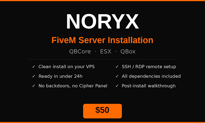 set up a complete fivem roleplay server with qbcore, esx or qbox