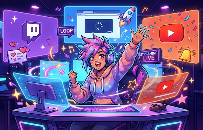create custom looping gifs, for twitch, web, and youtube