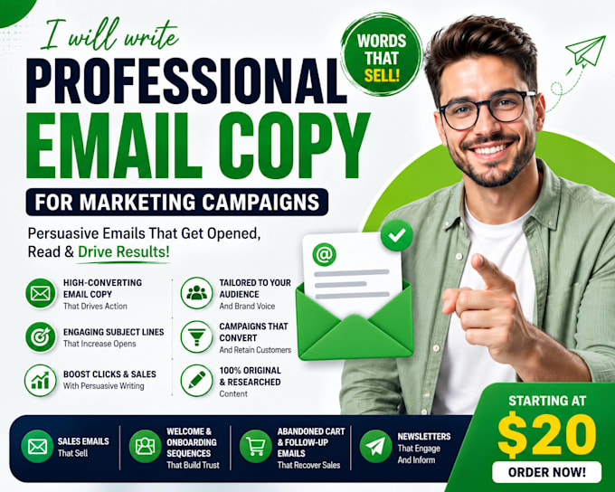 write professional email copy for marketing campaigns