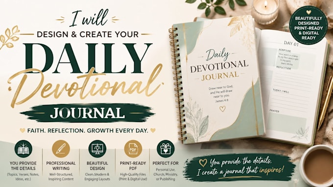 canva daily devotional journal and prayer journal