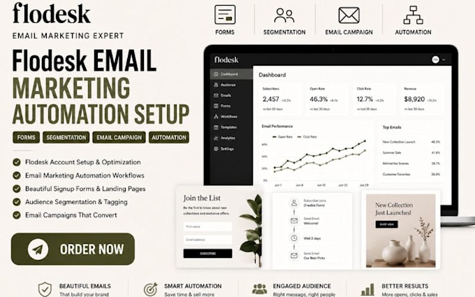 do flodesk email marketing automation setup forms segmentation email campaign
