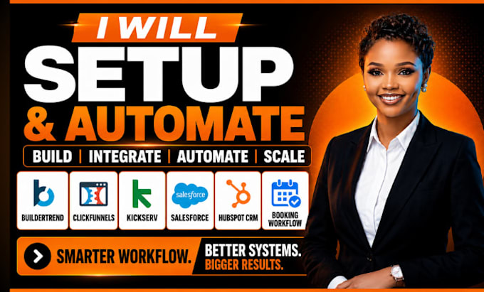 setup buildertrend clickfunnels kickserv salesforce hubspot crm booking workflow