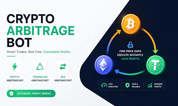 build crypto arbitrage bot, triangular arbitrage bot, and dex trading bot