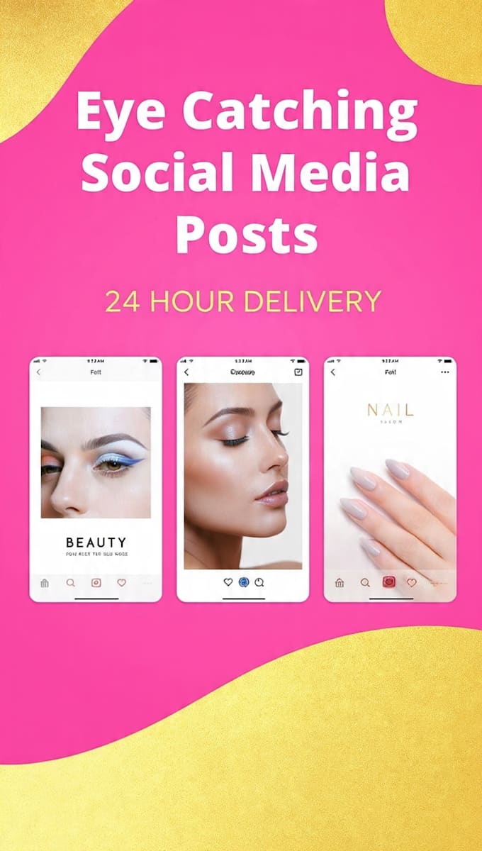 design social media posts for beauty and salon