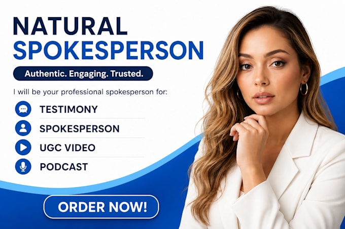 be professional spokesperson ugc testimonial selfie video