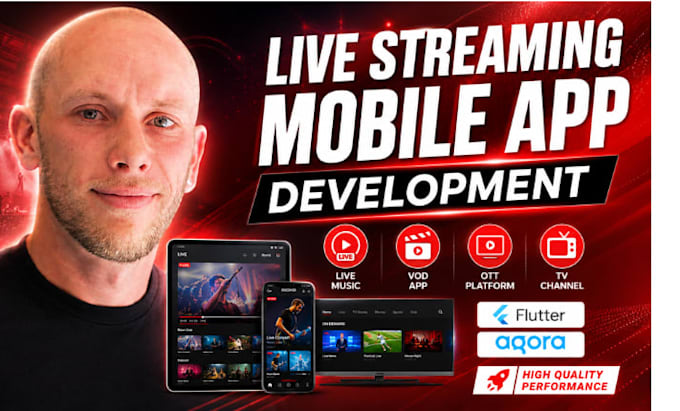 build live streaming website app social media app ott live TV app dating app IOS