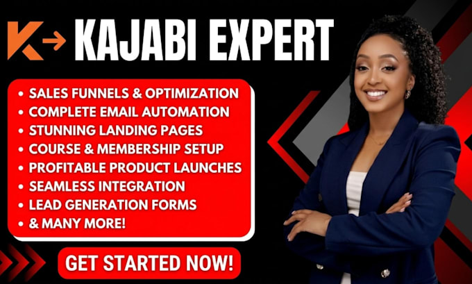design kajabi website and landing page