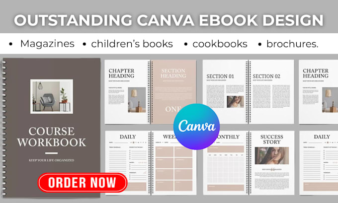 design professional canva workbook, ebook, lead magnet PDF