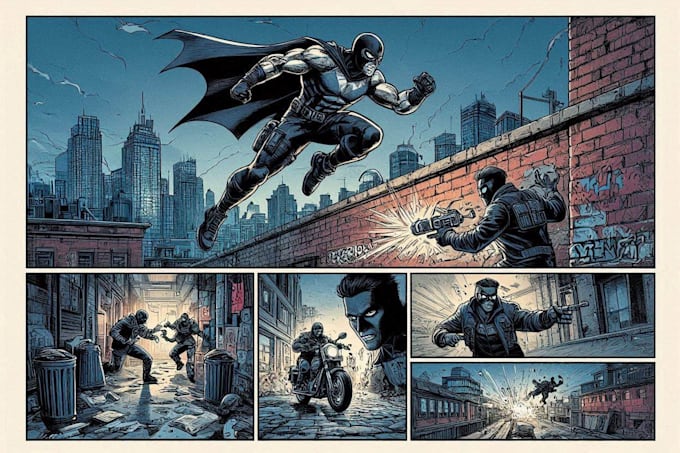 illustrate manga panels and comic book pages