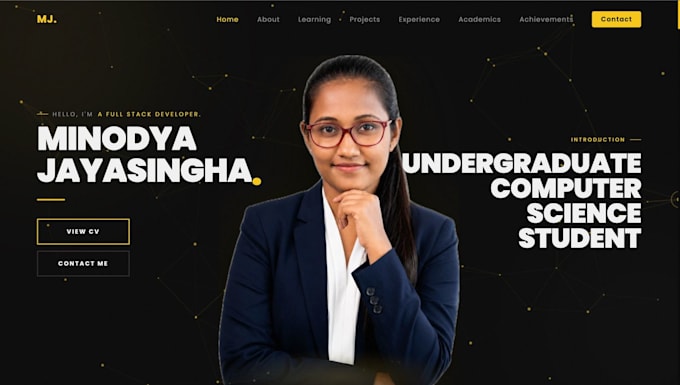 design and develop a professional portfolio website
