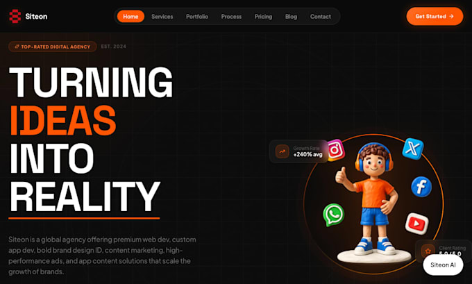 build a modern next js saas landing page