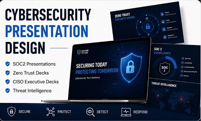 cybersecurity deck, soc2 presentation, zero trust, ciso executive deck