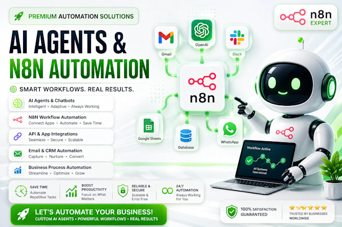 develop n8n automation, n8n workflows, n8n ai agent