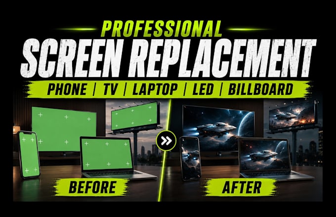do professional screen replacement and compositing