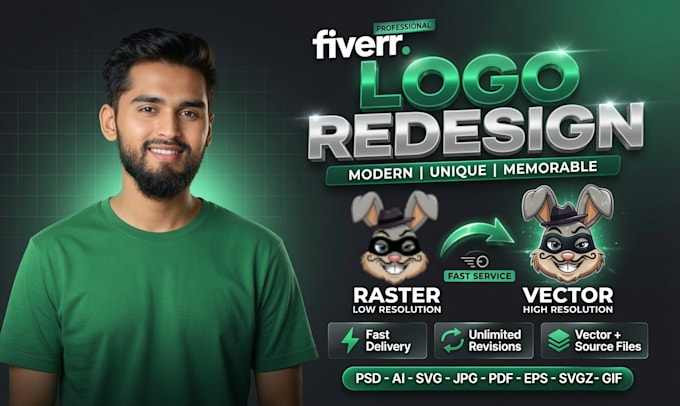do professional modern logo redesign, vector tracing