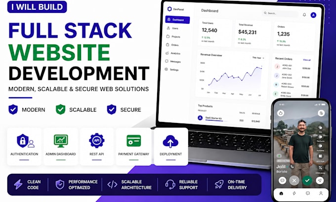 build a full stack website or web application