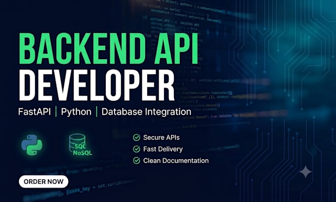 build a rest API backend using fastapi and python