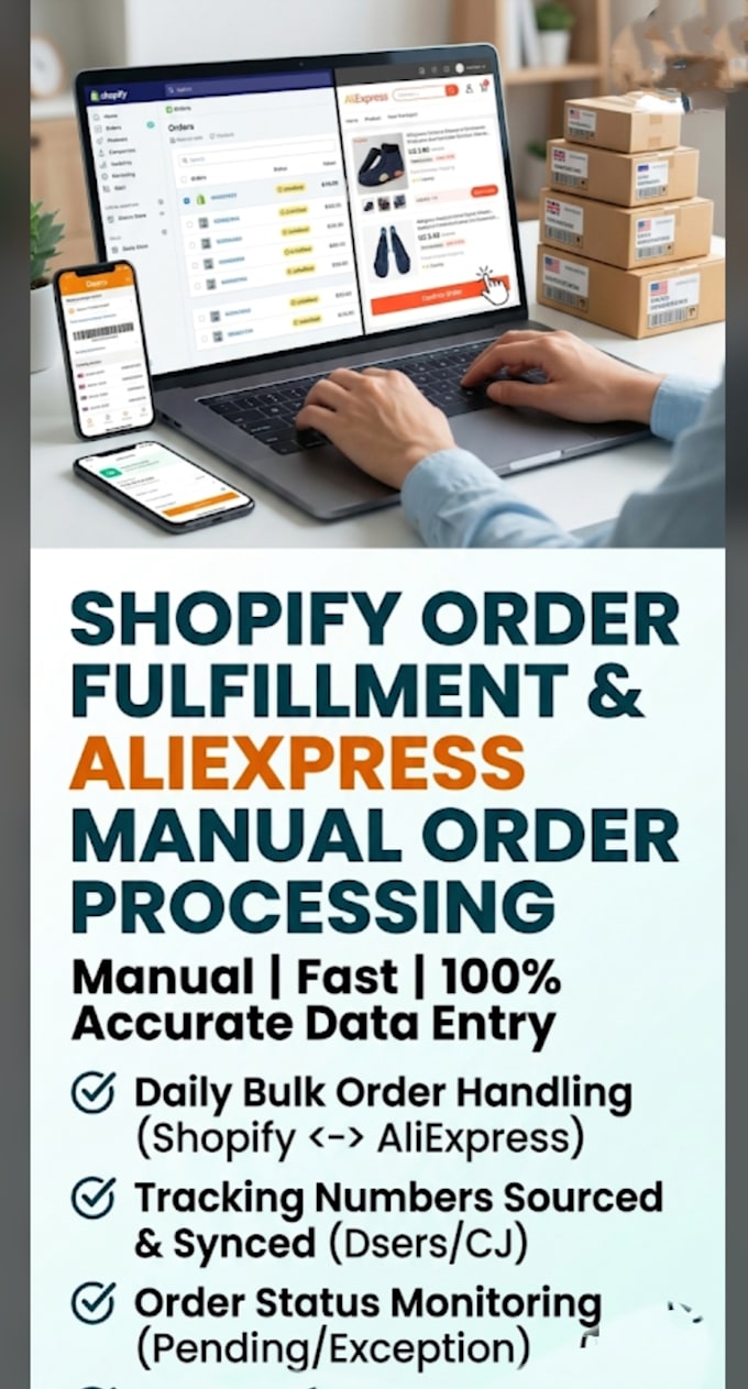 expert shopify order processing and store manager